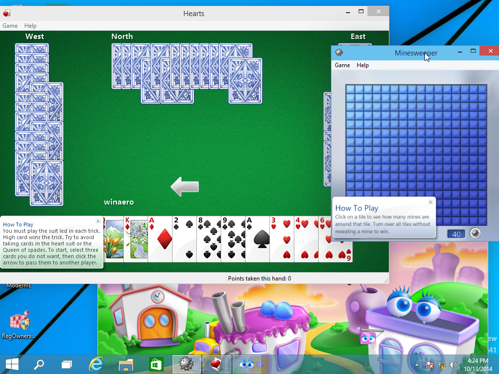 Классические игры из Windows 7 для Windows 10